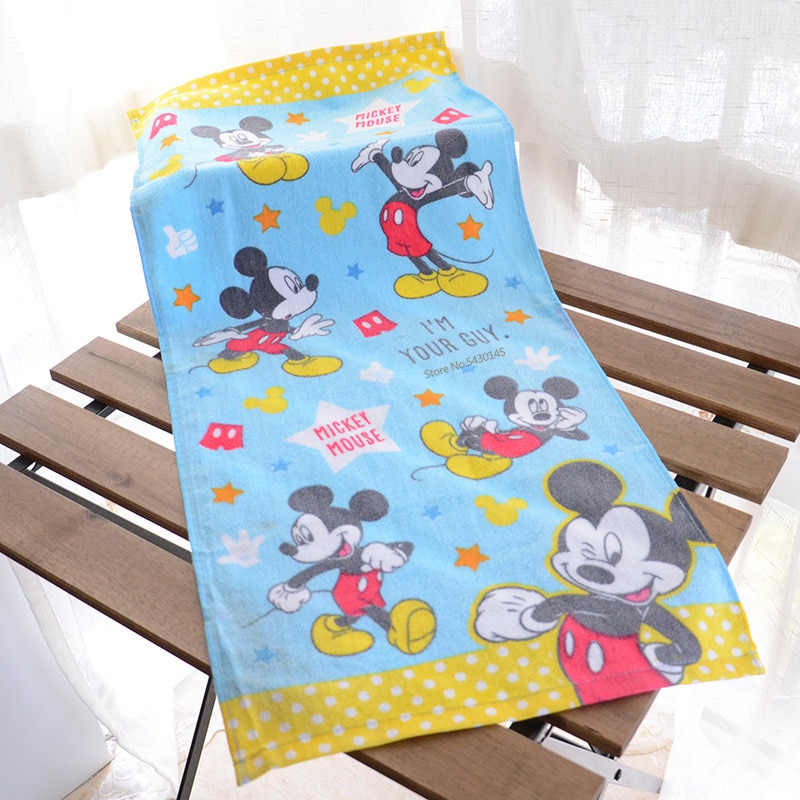 Disney Mickey Mouse Minnie Cartoon Cotton Face Hand Towel Soft Hand Washing Kindergarten Adult Boy Girl Children's Gift 35x