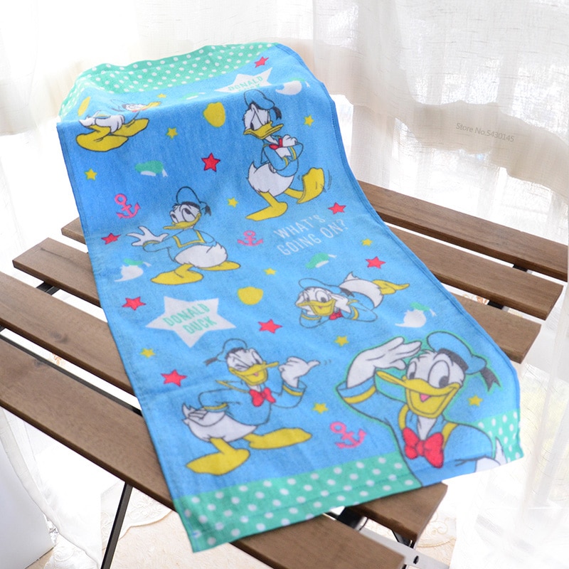 Disney Donald Duck Mickey Mouse Cartoon Cotton Face Hand Towel Soft Washing Kindergarten Adult Boy Girl Children's Gift 35x