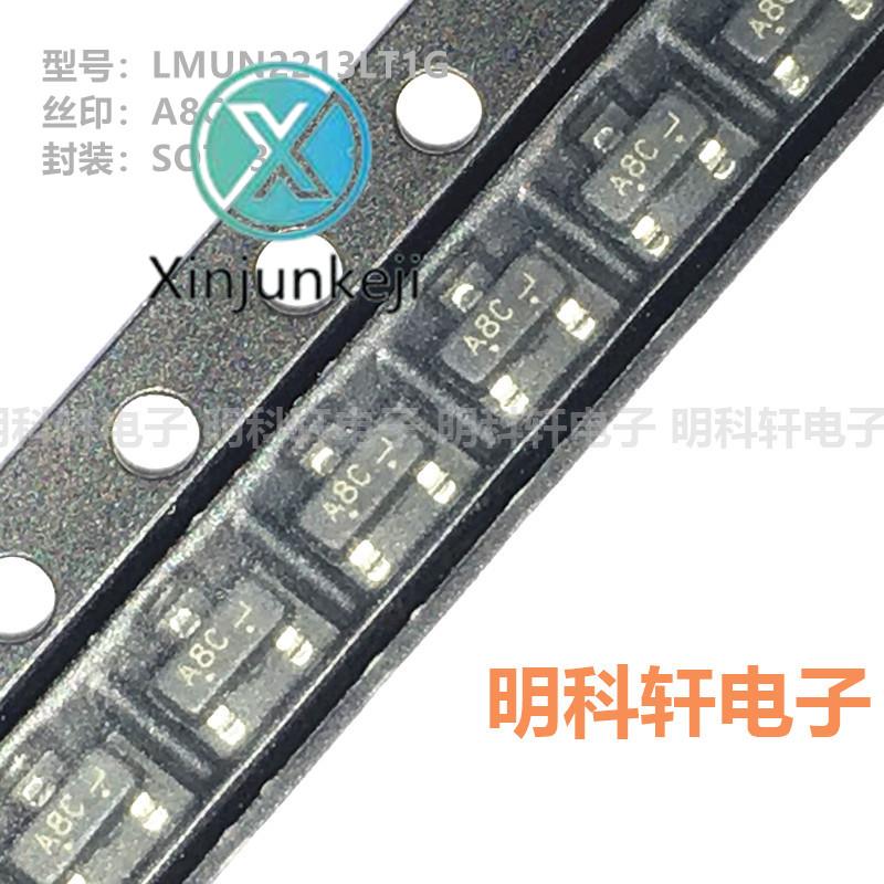 100pcs orginal new LMUN2213LT1G silkscreen A8C SOT23 100mA/50V NPN digital transistor