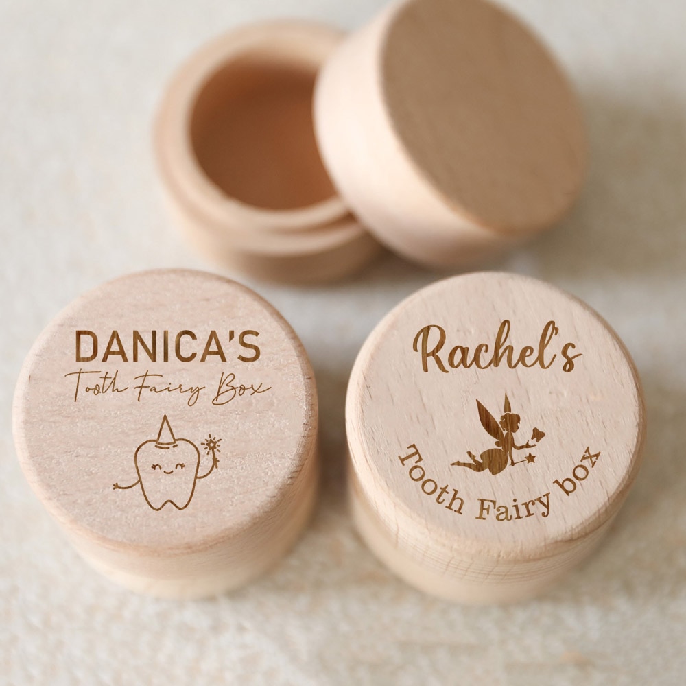 Personalised Wooden Tooth Fairy Box My First Tooth Children's Keepsake Box Custom Name Lost Tooth Holder Keepsake Gift for 