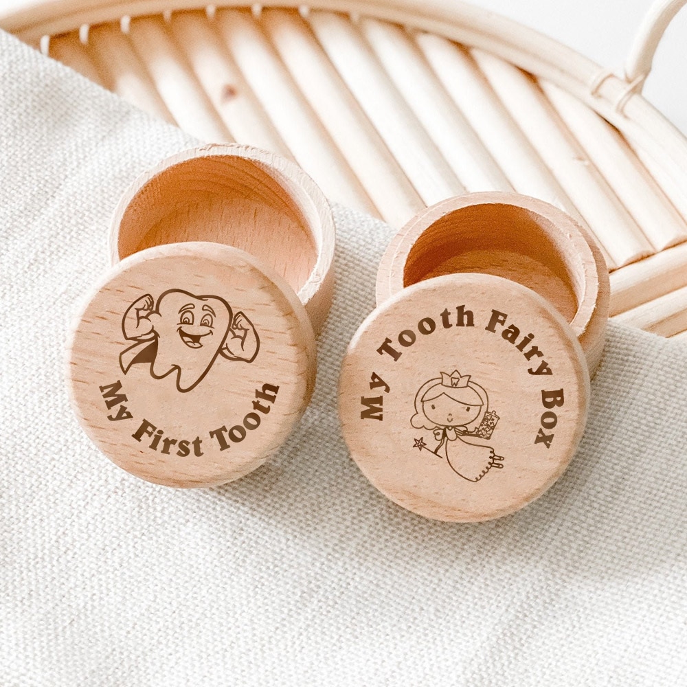 My First Tooth Fairy Box Baby Milk Teeth Pillow I Lost My First Tooth Keepsake Toothfairy Box for Kids Baby Shower Gift