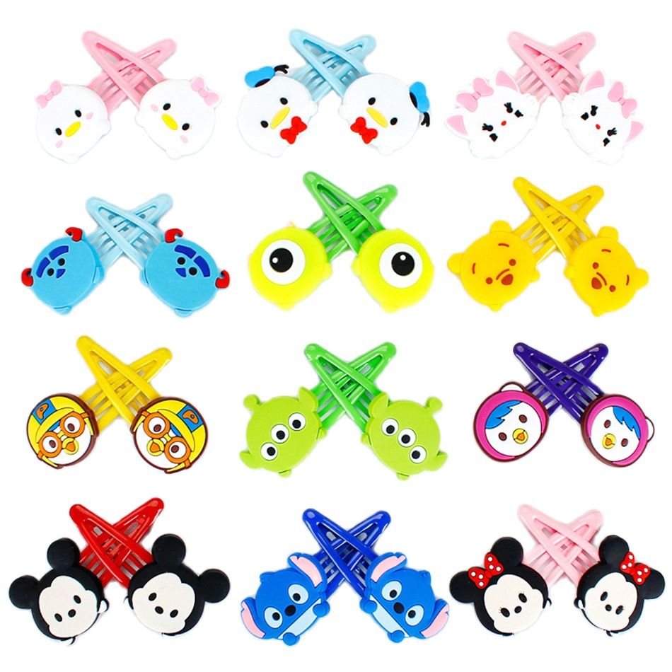 DISNEY Princess Girls Hair Accessories Cartoon Hair Clips for Baby Girls Hairpins Fashion Women Decorations Head Ornaments Decor