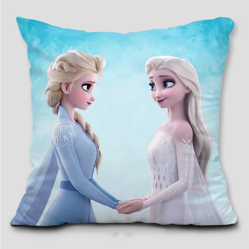 Disney Frozen Elsa Anna Girls Decorative/nap Pillow Cases Cartoon Cushion Cover on Bed Sofa Children Birthday Gift 40x40cm