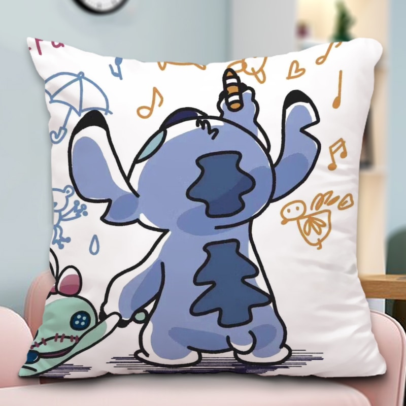 Disney Cushion Cover Pillowcase Lilo & Stitch Pillow Cases on Bed Sofa Boy Birthday Christmas Gift 40x40cm Dropshipping
