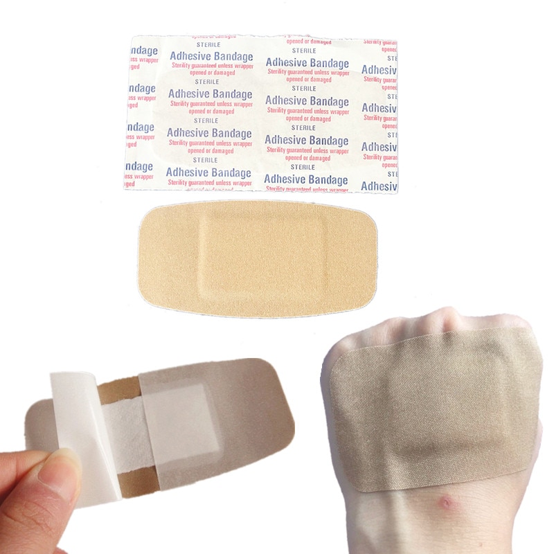 10pcs/set Breathable Knee Skin Wound Plaster Healing Patch Big Band Aid for First Aid Bandages Medical Muscle Tape Woundplast