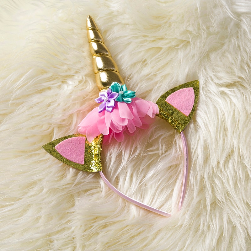 Baby Girls Headband Accessories Mini Mouse Unicorn Hair Band Halloween Cosplay Party Elsa Crown Kids Accessories