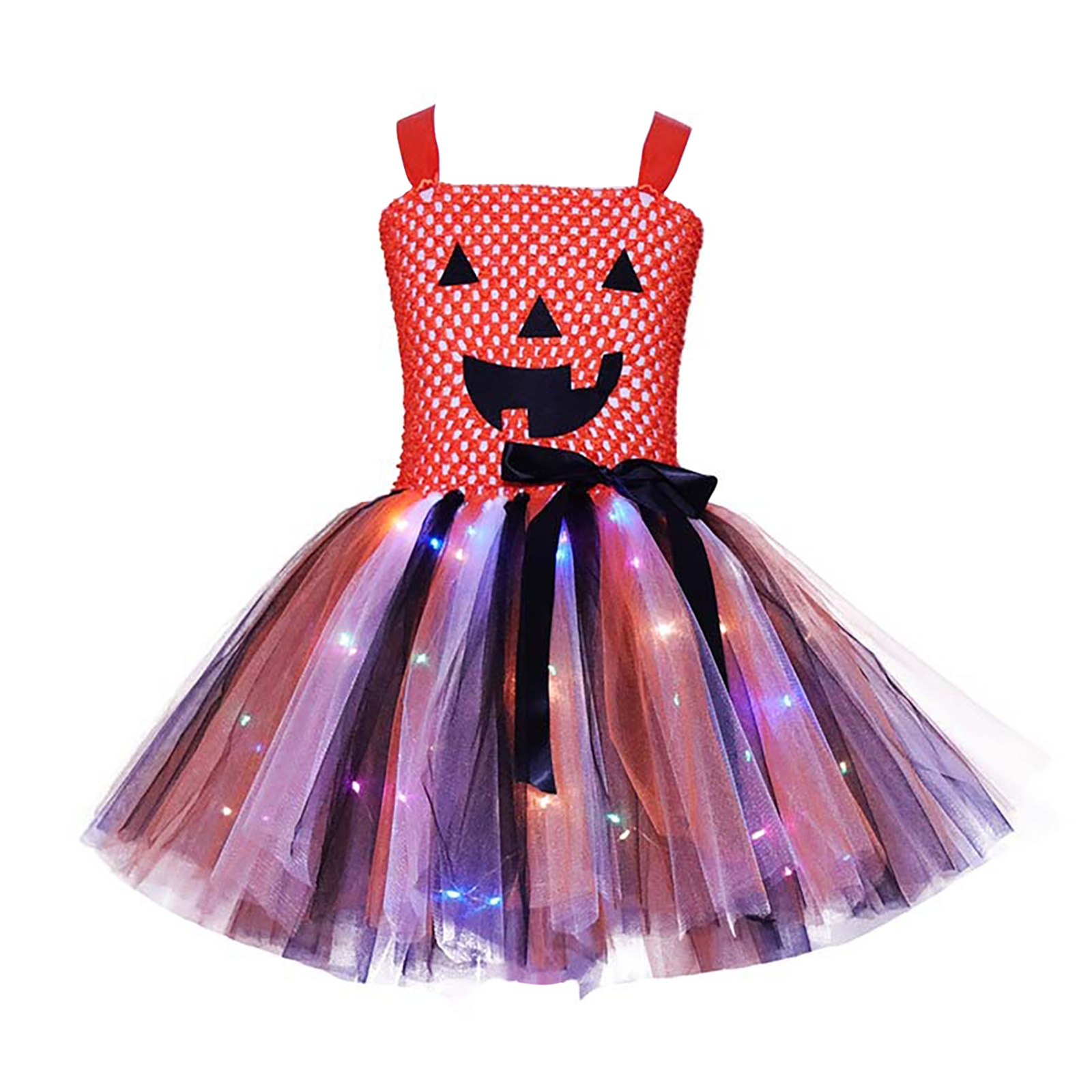 Pumpkin Dresses for Baby Girls Tulle Tutu Dress Halloween Theme Carnival Party Costume Kids Girl Elastic Bodice Pumpkin Clothes