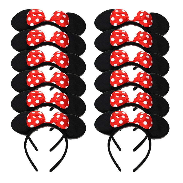 2022 Sweet Love Hair Bow Headband Sequin Mouse Ears Hairband For Girls DIY Party Hair Accessories Gift Femme