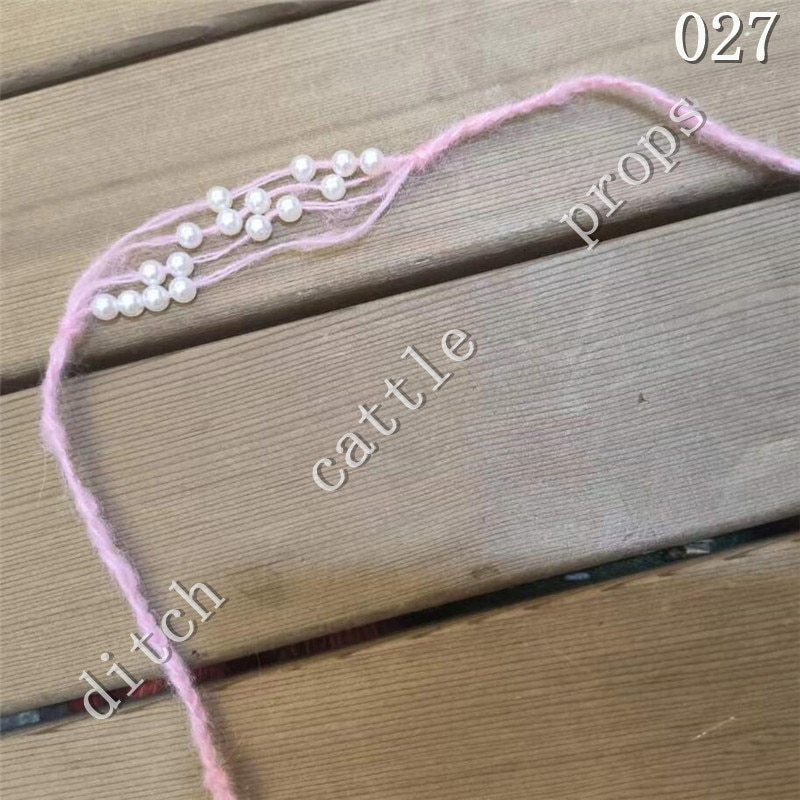 .Mohair Headband Baby Girl Hair Decoration Baby Girl Photography Props White beads