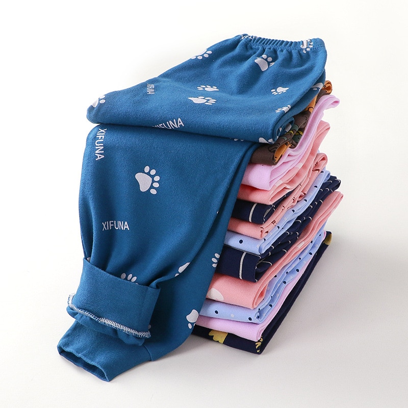 Children's Clothing Pajamas Single Pants Cotton Bottoming Long Johns Boys And Girls Clothes Spring And Autumn Home Pants