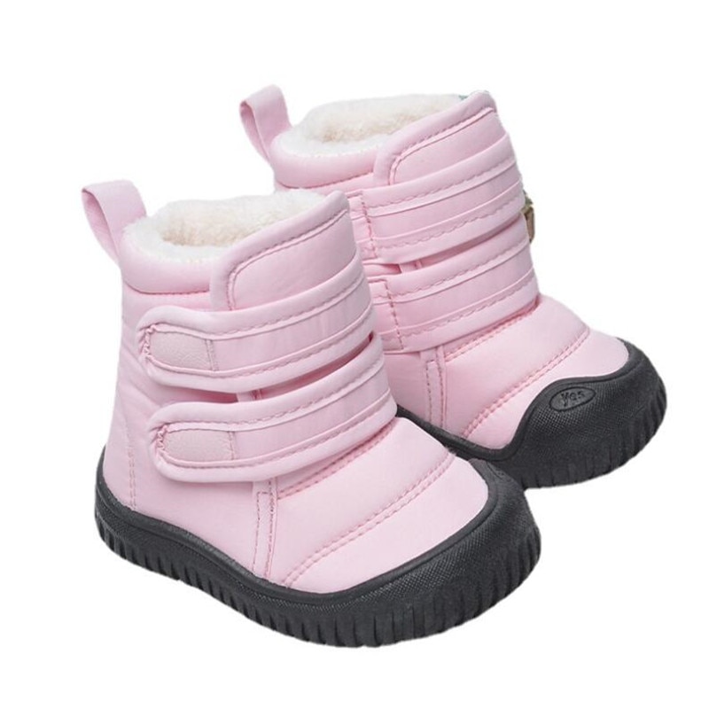 2022 Winter Baby Boots Warm Plush Rubber Sole Toddler Kids Sneakers Infant Outdoor Cotton Shoes Fashion Little Boys Girls Boots