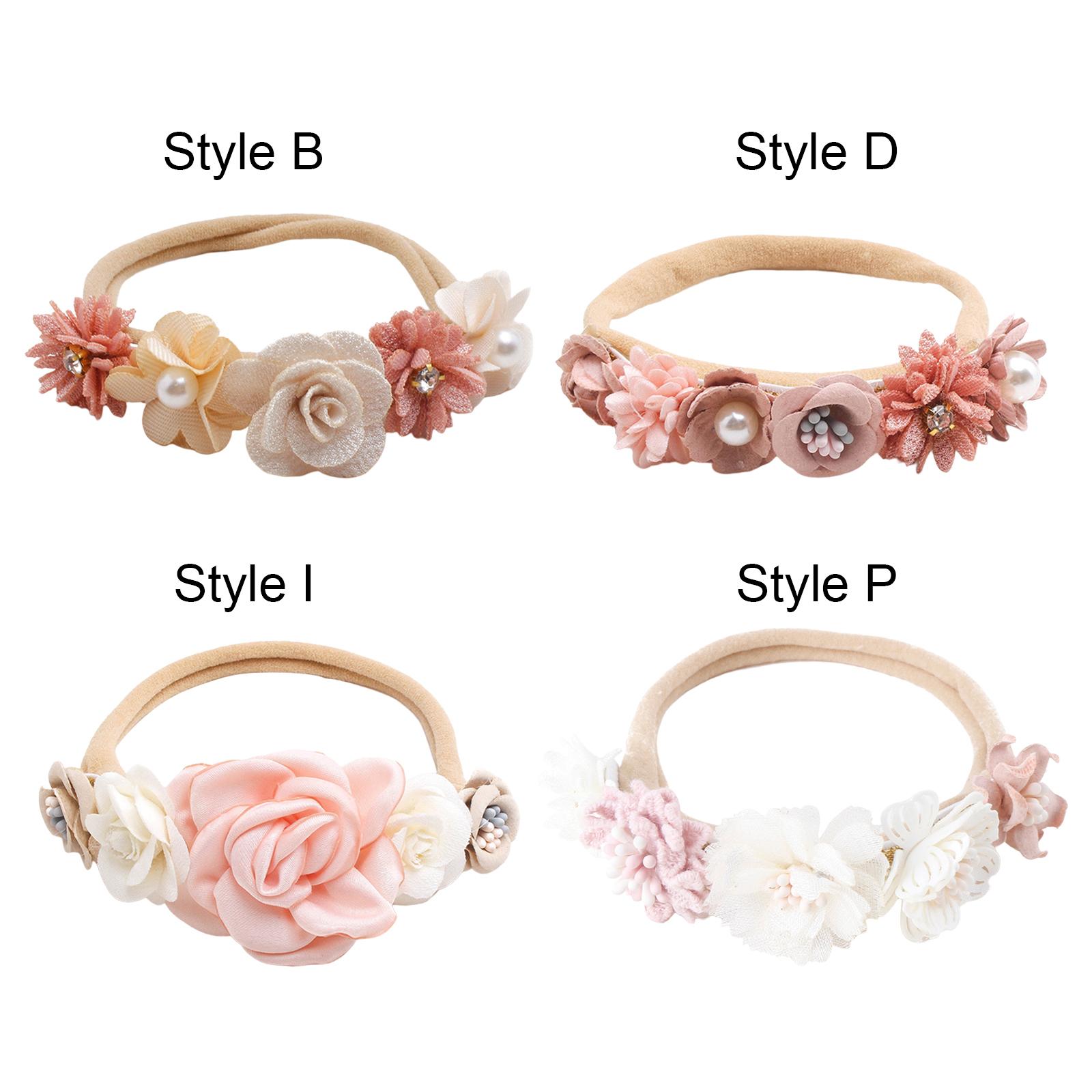 Baby and Girls Floral Headwear Beautiful Soft Turban Flower Hair Band for