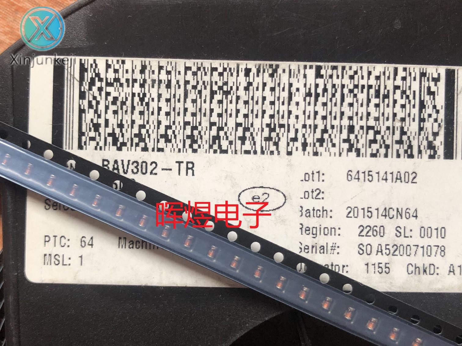 10pcs orginal new BAV302-TR Glass Cylindrical Small Signal High Voltage Switching Diode MICROMELF