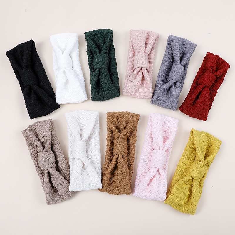 High Quality Children's Hair Band Autumn and Winter Knitting Jacquard Baby Headband Baby Hair Accessories Kids Headwear