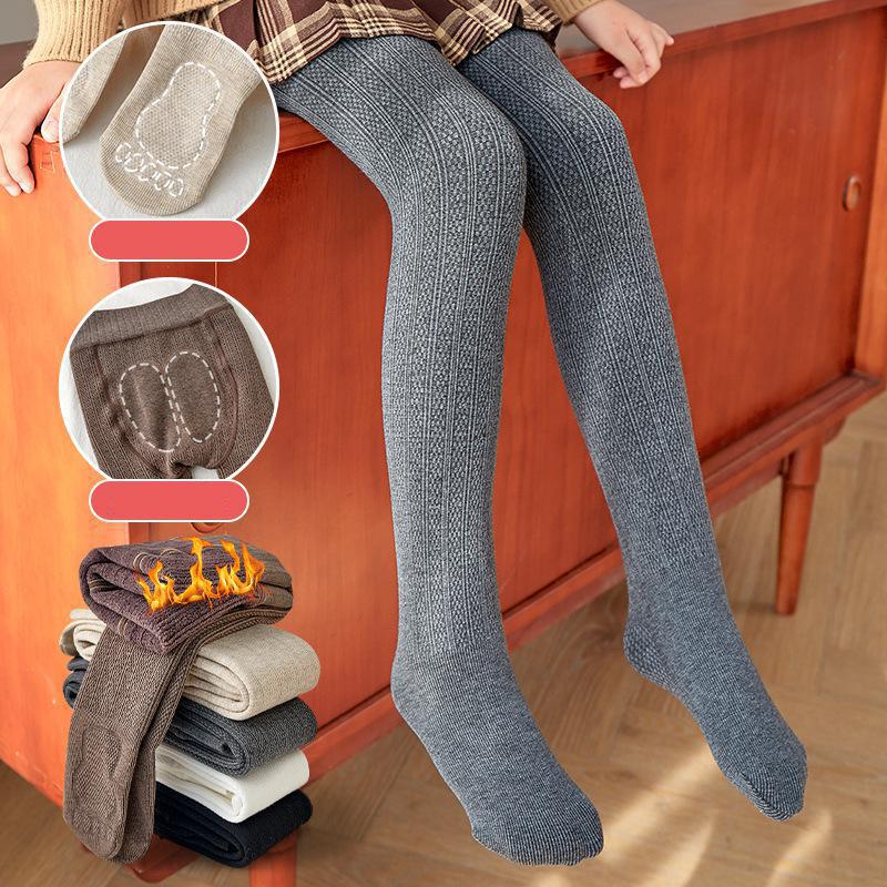 Winter Winter Plus Velvet Baby Pantyhose Non-slip Pantyhose Girls Leggings High Waist Hip Lamb Wool Twist Foot Girls Stockings