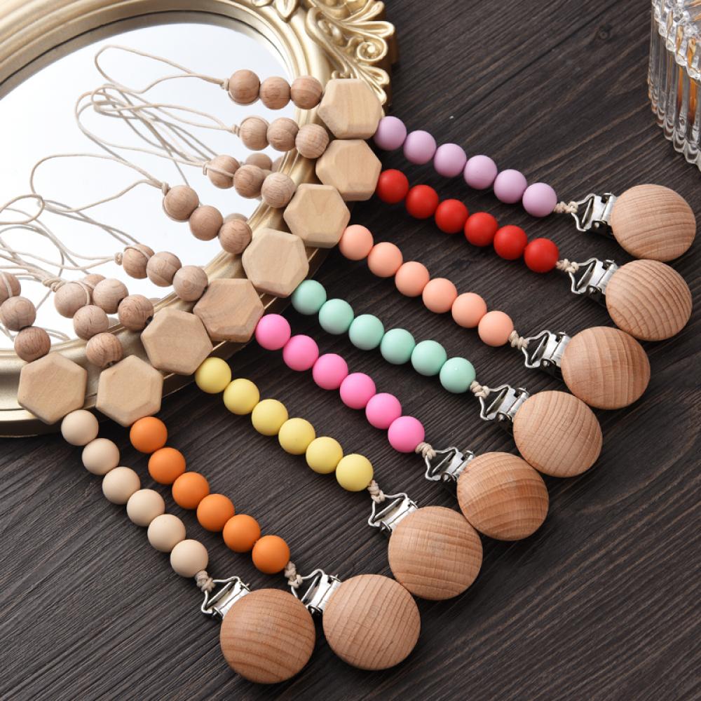 Baby Toddler Dummy Pacifier Clips Silicone Soother Nipple Chain Holder Strap Chew Toy Baby Teether Teething Chain Accessories