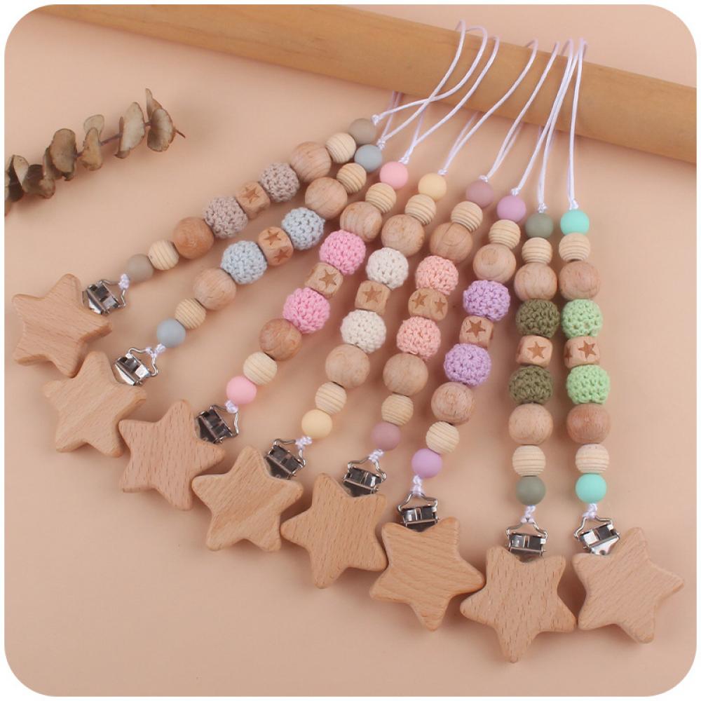 Baby Pacifier Chain Clip Dummy Nipples Holder Clips Babies Silicone Teething Chain Toy Gifts For Baby Chew Teether Accessories