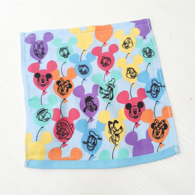 Disney Towel Cartoon Cotton Hand Towel Boy Girl Adult Face Towel Minnie Mickey Mouse Children Kids Water Absorbing Towel 24x24cm