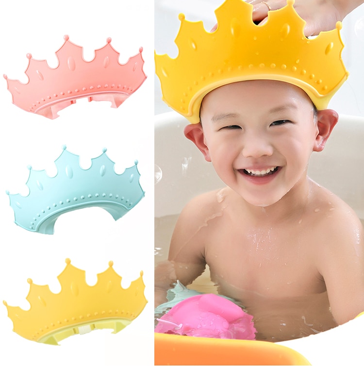Adjustable Crown Baby Shower Hat Wash Hair Shield Shampoo Cap for Baby Bath Ear Protection Safe Children Shower Head Cover