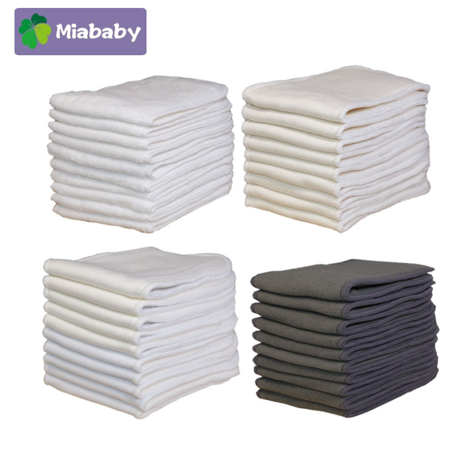 Miababy Reusable Washable Inserts Boosters Liners For Real Pocket Cloth Nappy Diaper microfibre bamboo cotton charcoal insert