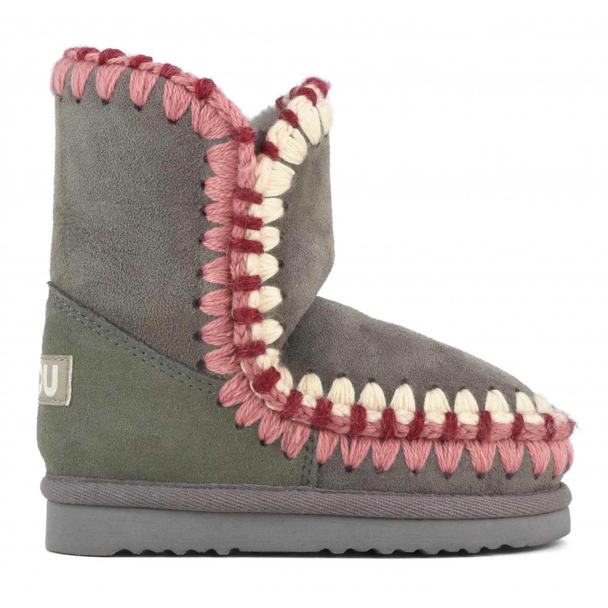 MOU Eskimo overstiching kid winter snow boots sheepskin original weave wool flat children ankle boot