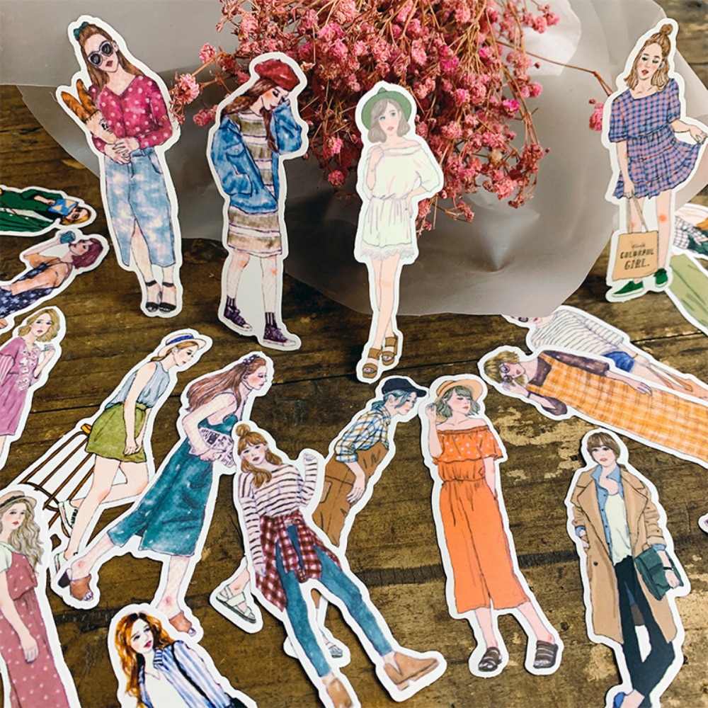 100pcs/pack New Women Hai Mori Girls stickers handbook Stickers DIY Craft Photo Albums Sticker/Scrapbooking Stickers
