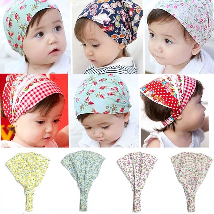 Elastic Children Printed Headband Mother Aldult Hijab Floral Baby Bandanas Kids Headwear Hats Newborn Head Scarf Accessories
