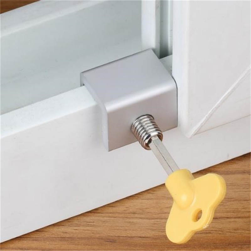 High Quality Move Window Child Safety Lock Sliding Windows Lock Security Sliding Sash Stopper Durable Baby Safety Supplies
