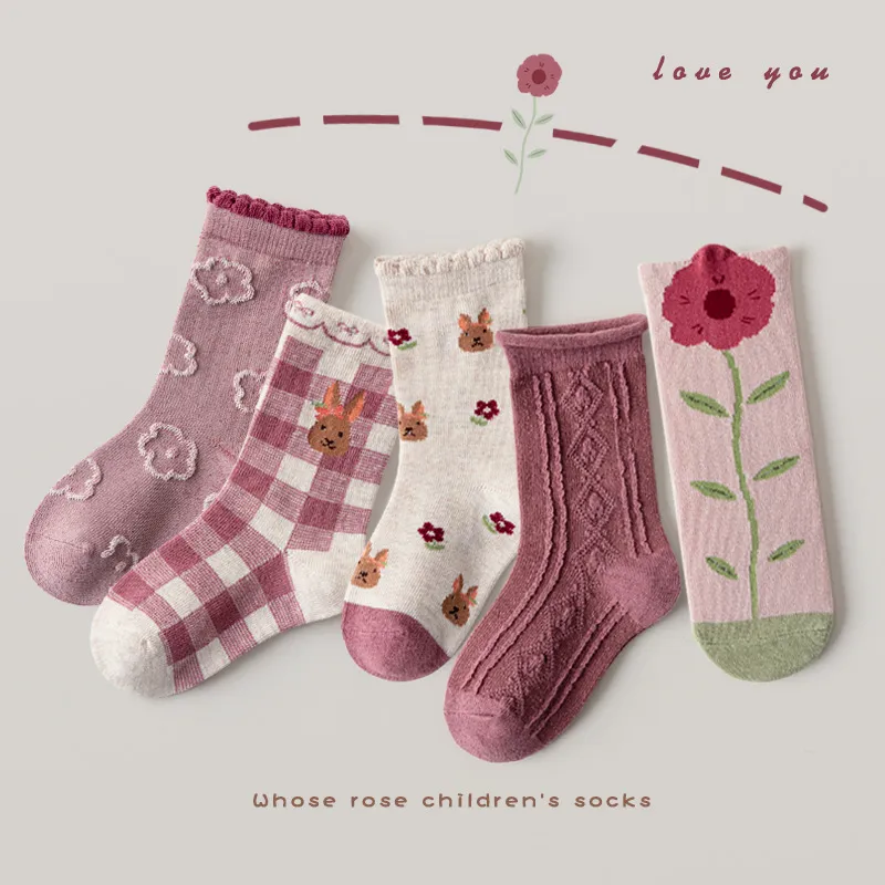 1-12Y Kids Socks Girls Socks Sweet Fancy Lace Sock Baby Toddler Spring Autumn Winter Cotton Socks Children