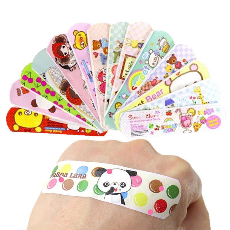 50pcs/lot Cartoon Plasters for Children Wound Skin Patch Kawaii Band Aid Strips Hemostasis Plasters Breathable Adhesive Bandages