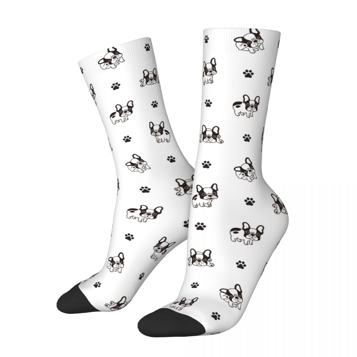Fashion Men's Socks Casual Bulldog Dog Sock Polyester Animal Skateboard Women's Socks Spring Summer Autumn Winter