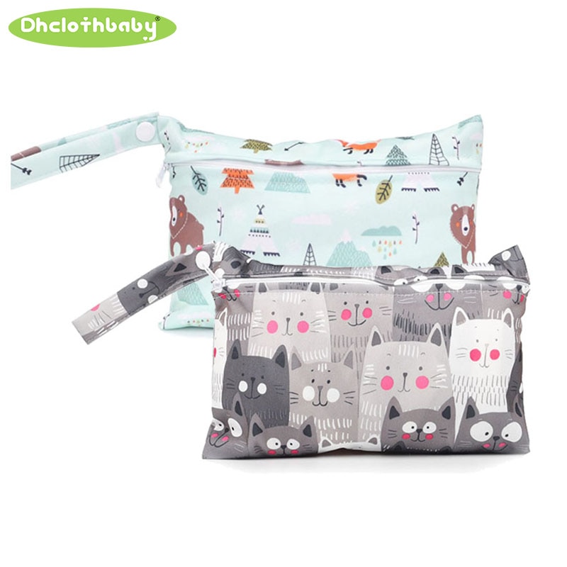 22.5x15cm Small Mini Wet Bag Single Pocket Pouch Waterproof Handbag Soft TPU Polyester PUL For Multipurpose Storage Organizer