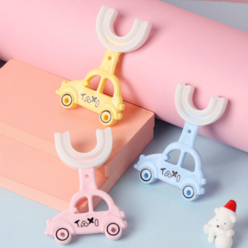 Children's U-shaped Toothbrush U-shaped Mouth With Baby Soft Hair Brushing Teeth Cleaning 2-6Years Old Kid's Training 