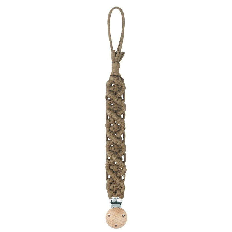 Vintage Simple Crochet Pacifier Clip Baby Cotton Pacifier Chain for Newborn Teething Soother Chew Dummy Clips Handmade
