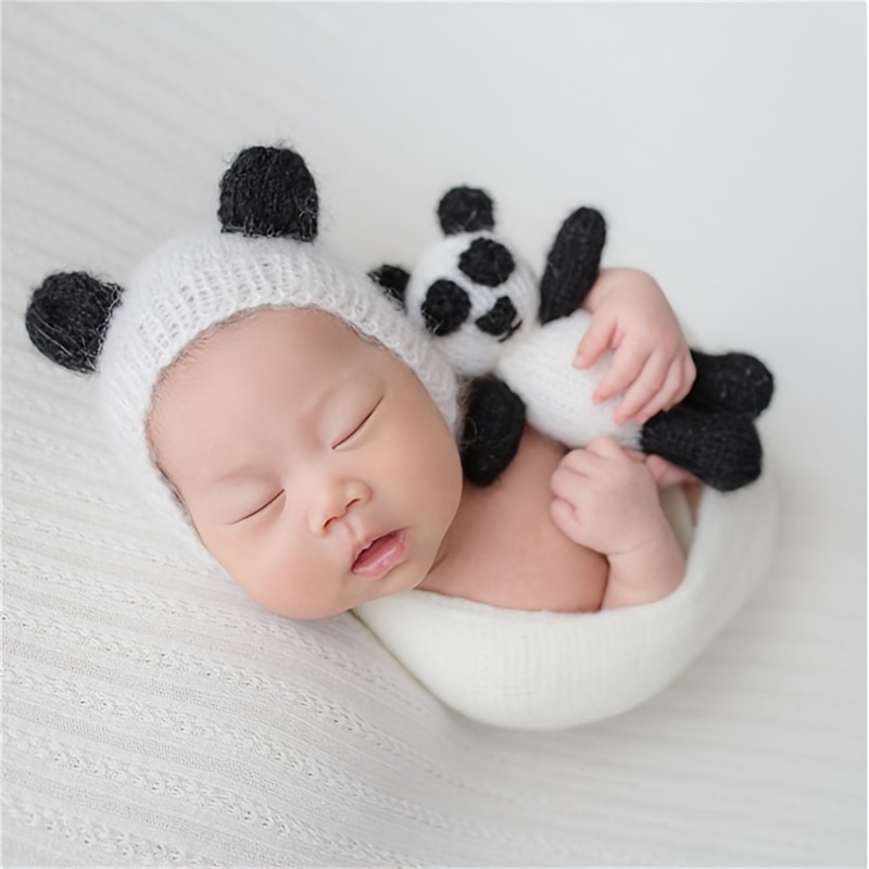New Baby Costume Newborn Photography Accessories Infant Shooting Clothes Animal Knit Photography Props