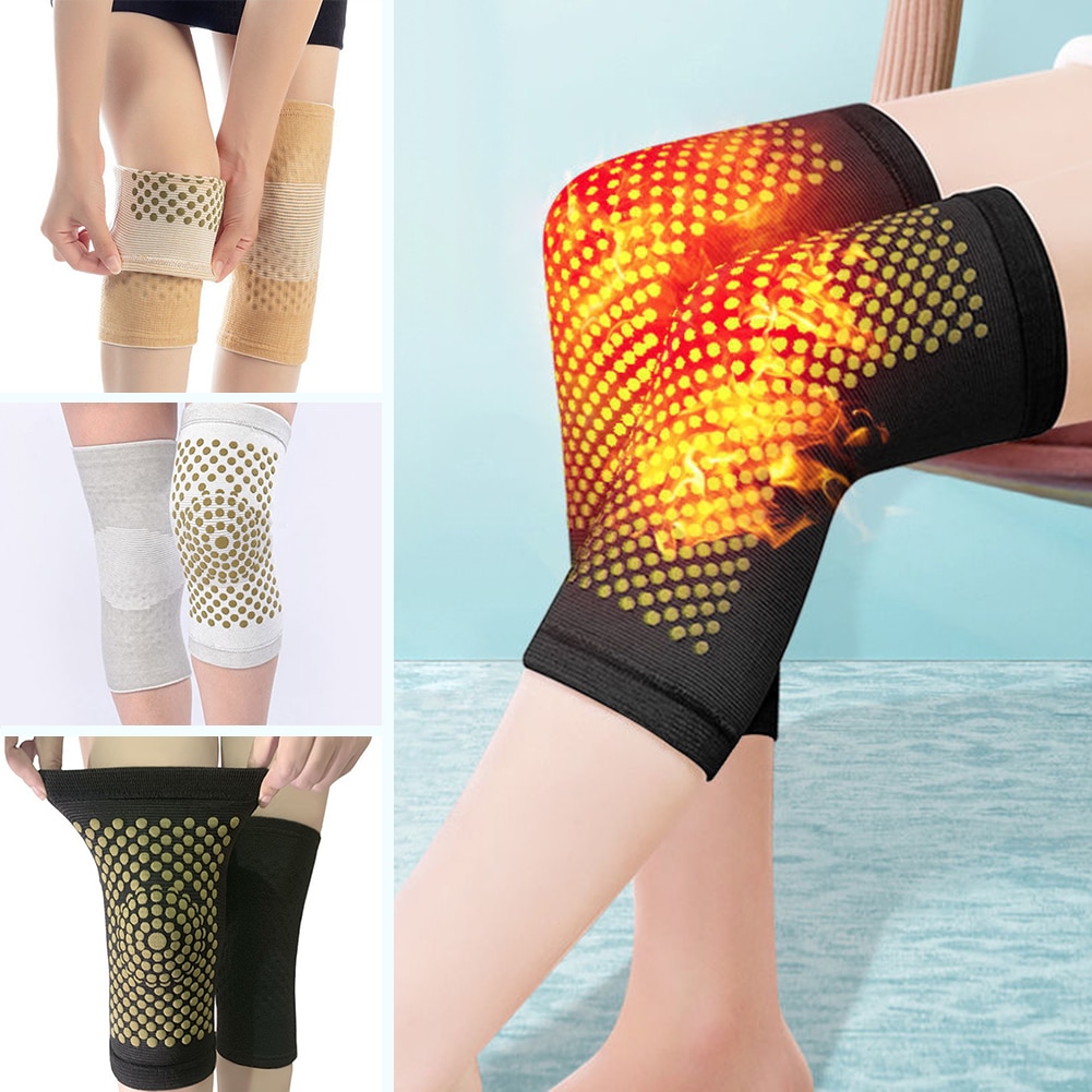 2Pcs Self Heating Wormwood Knee Pads Knee Brace Warm for Arthritis Joint Pain Relief And Injury Recovery Belt Knee Massager
