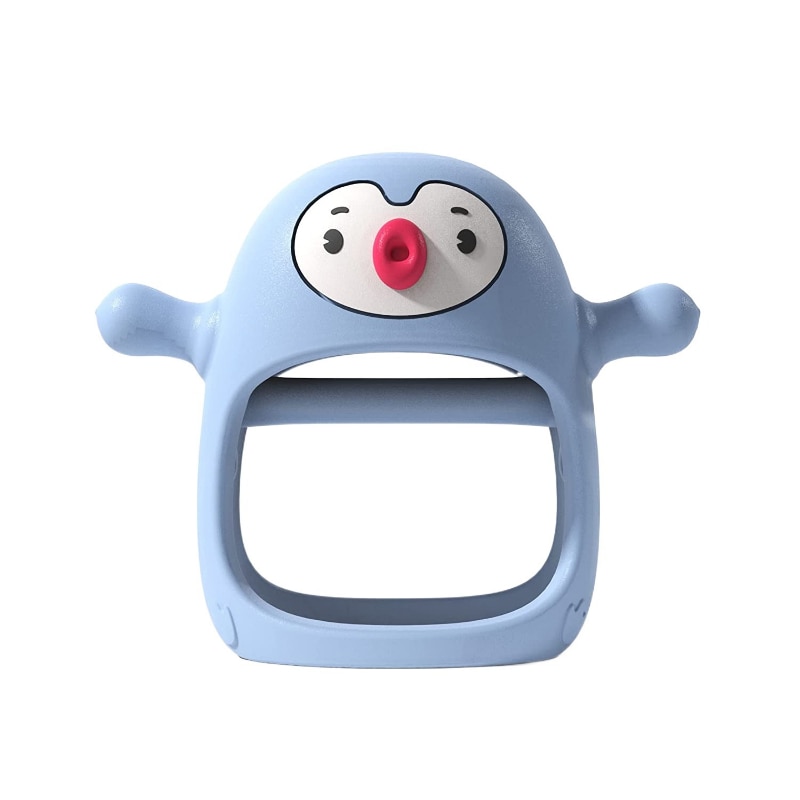 Silicone Baby Teething Toy Penguin Animal 0-6month Infants Chew Sucking Needs Hand Pacifier For Breast Feeding Babies Teether