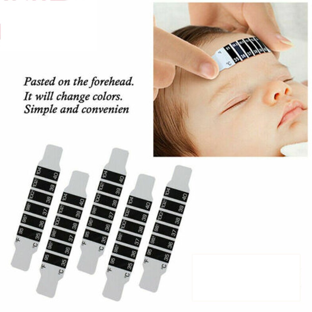 2022 Convenient Plastic Color-changing Body Temperature Sticker Forehead Temperature Measuring Sticker for Children termómetro