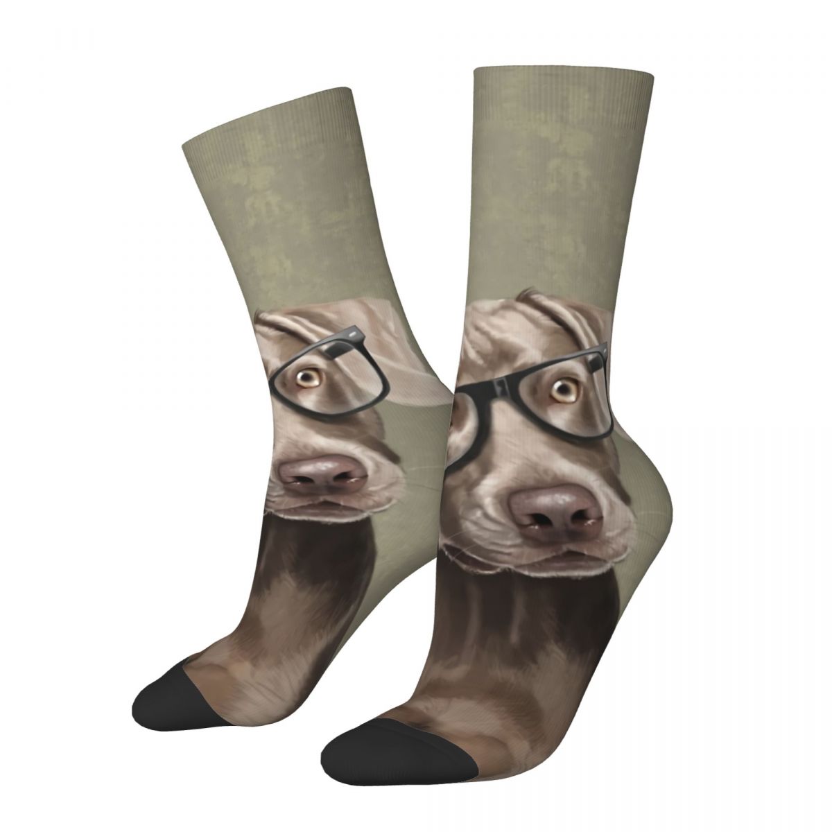 Funny Crazy Sock for Men Mr Weimaraner Hip Hop Harajuku Happy Quality Seamless Pattern Printed Boys Crew Sock Casual Gift