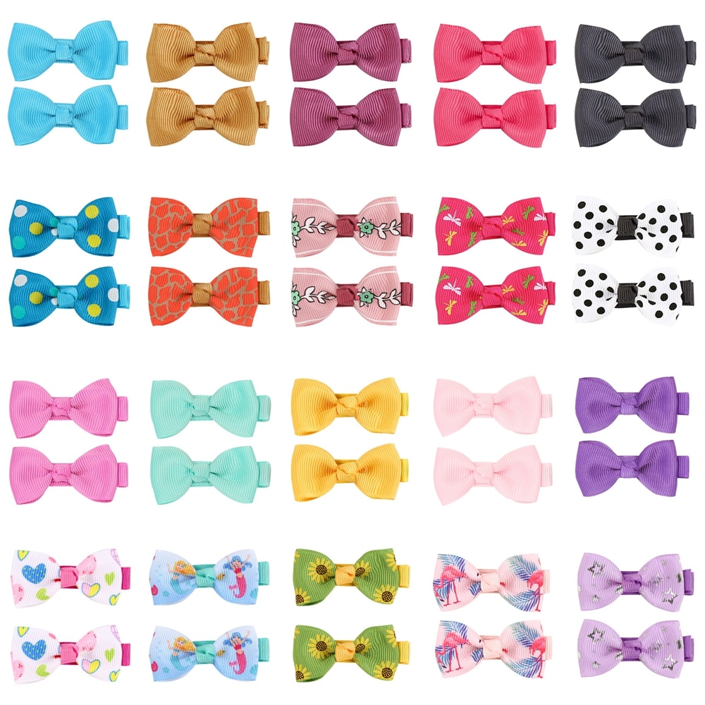 New 4pcs/lot Cartoon Baby Girls Hair Clips Bow Flamingo Dragonfly Flower Dot Star Heart Hairpins Kids Hair Accessories Gifts Set