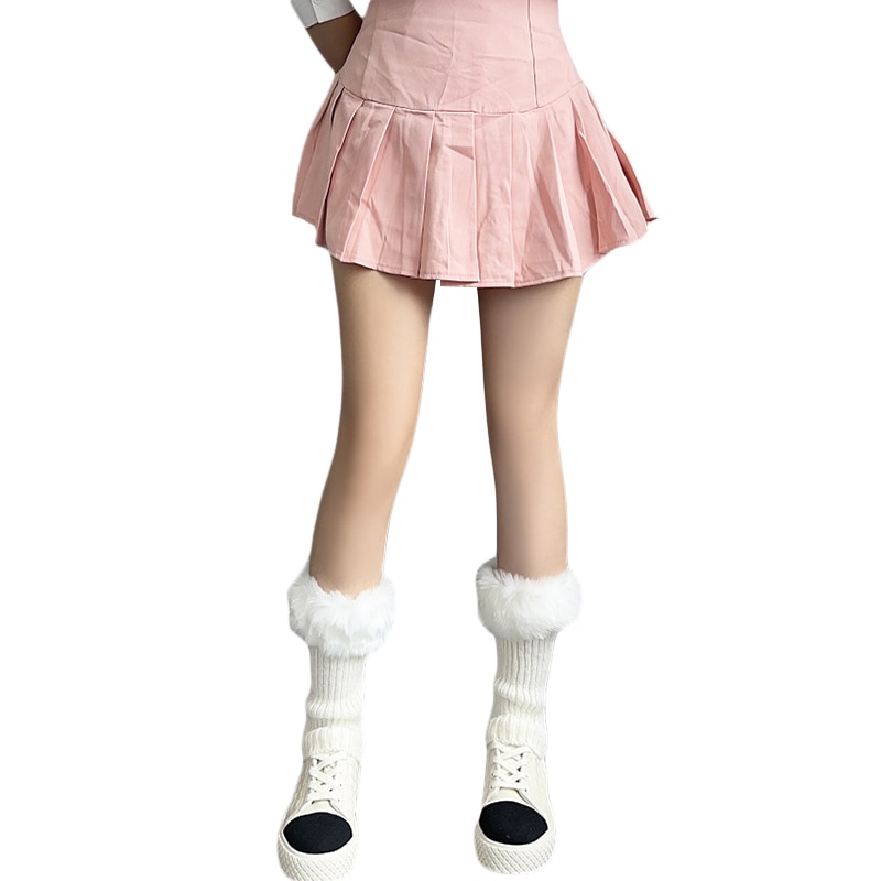 Newest Arrival Women Winter Faux Fur Boot Cuff Knitting Short Furry Leg Warmers Fashion Boot Socks