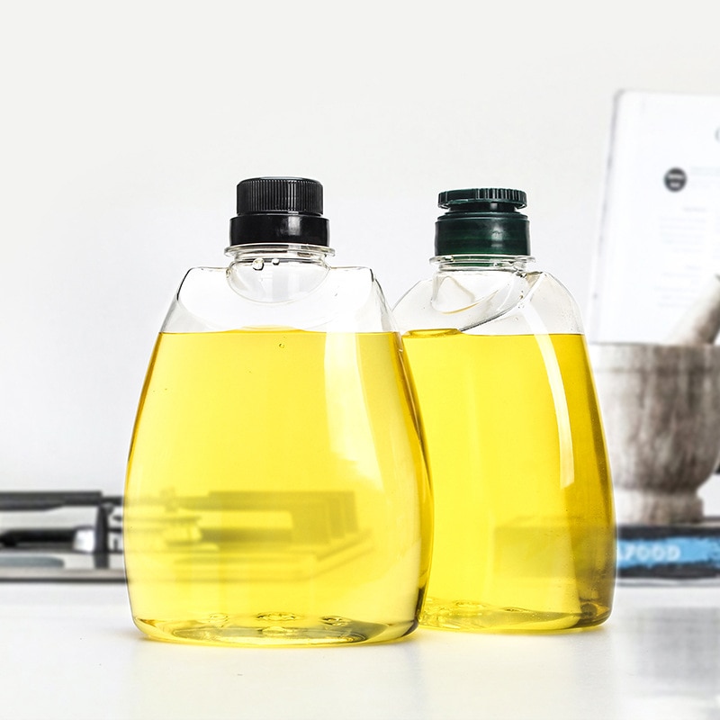 Kitchen Portable Seasoning Bottle Oil Bottle Honey Bottle Transparent Thickened Plastic Bottle Squeeze Condiment Bottles