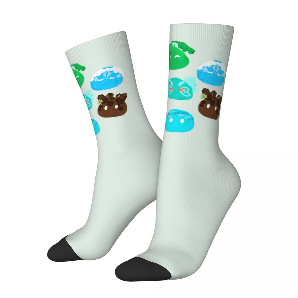 Winter Warm Casual Men's Women's Genshin Impact Slimes Socks Non-slip Skateboard Socks