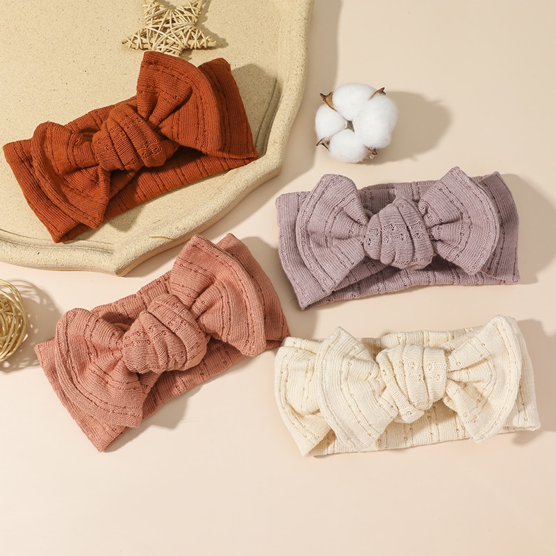 Knitted Baby Bowknot Headband Newborn Hair Accessories For Girls Winter Turban Infants Cute Hairband Elastic Bands Headwraps