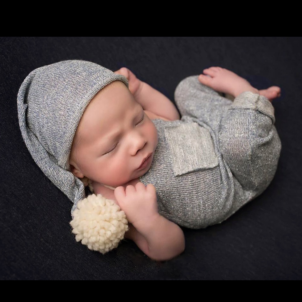 Baby Romper Newborn Photography Props Cloth Hat Infants Bodysuits Outfit Shooting Photo Props Clothing Accessories