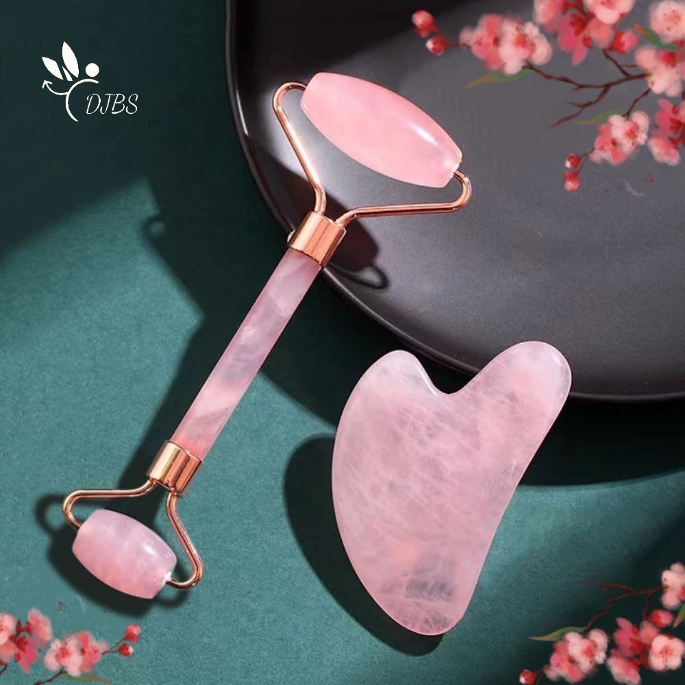 Pink Beeswax Gua Sha Tools Massager For Face Facial Skin Care Roller Guoache Scraper Set Beauty Health Tools