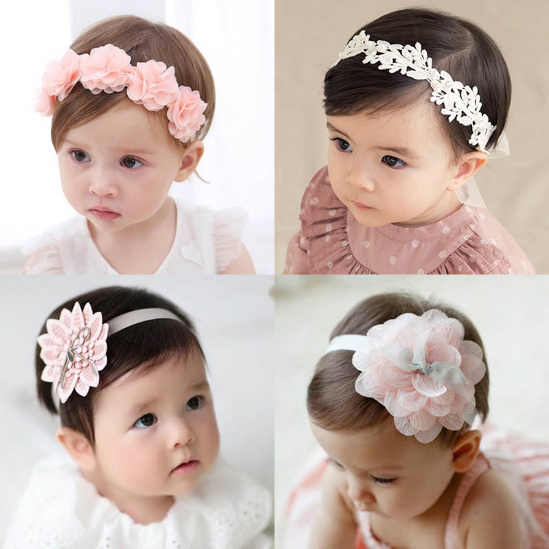 Baby Girl Headband Flower Bows Toddler Hair Bands for Baby Girls Kids Headwear Turban Newborn Haarband Baby Hair Accessories