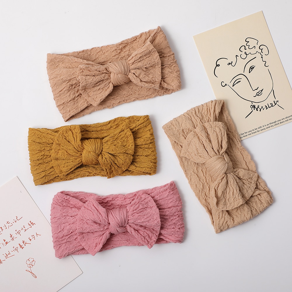 Baby Bow Headband Newborn Elastic Soft Baby Girl Headbands Kids Hair Bands Children Turban Headwrap Infant Baby Accessories