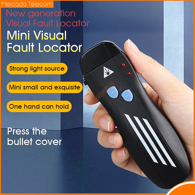 1/10/20/30/50MW Mini Visual Fault Locator Optical Fiber Cable Tester 2.5mm(SC/FC/ST) Interface FTTH Test Tools Opitcal Fiber VFL