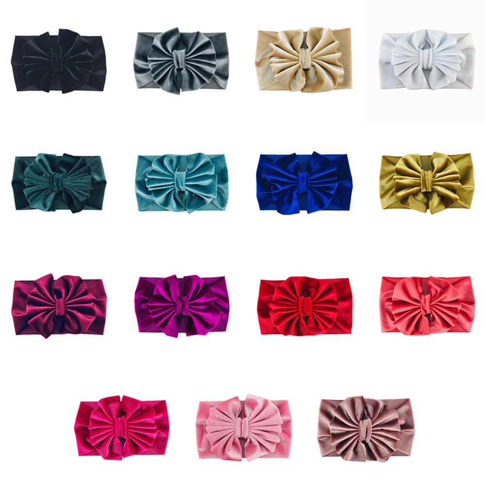 New Newborn Fashion Baby Headband Bowknot Headwear Elastic Hair Band Children Kid Head Wrap Hair Kids Accessories 1-3 Years